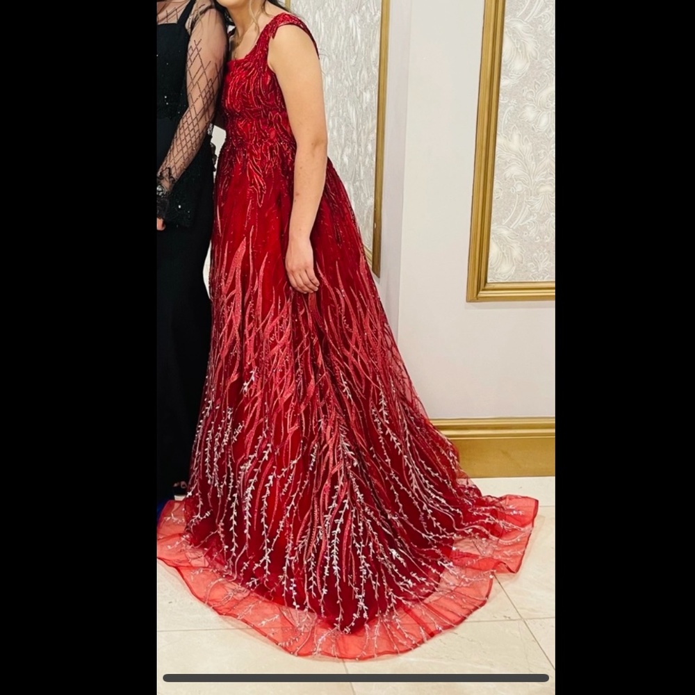 Catwalk Couture Red Prom/ Wedding Dress